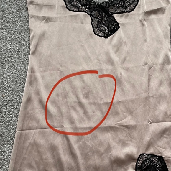 Satin Lace Slit Mini Slip Dress - Picture 6 of 6